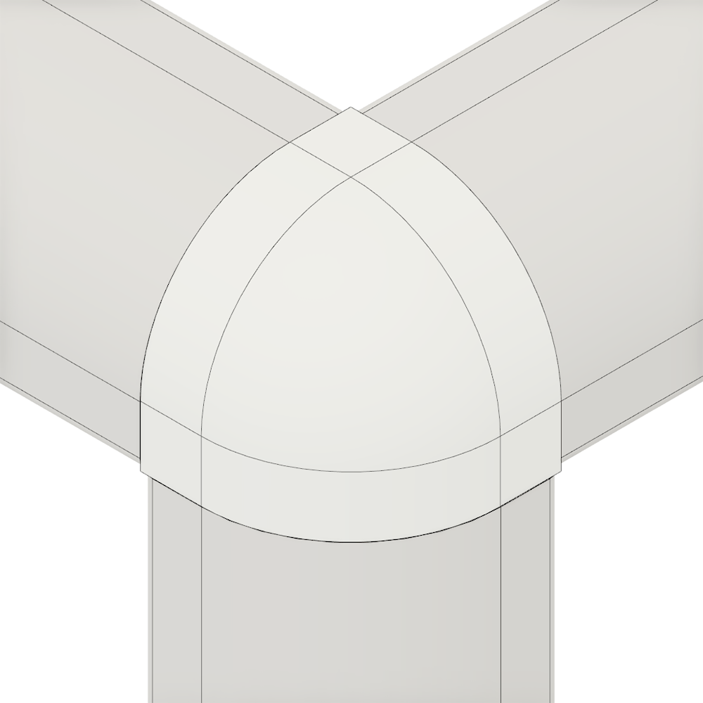 60-260-2 MODULAR SOLUTIONS PART<br>END CAP FOR 3-WAY BODY CONNECTION, ROUND, GRAY, USED WITH 40-010-1